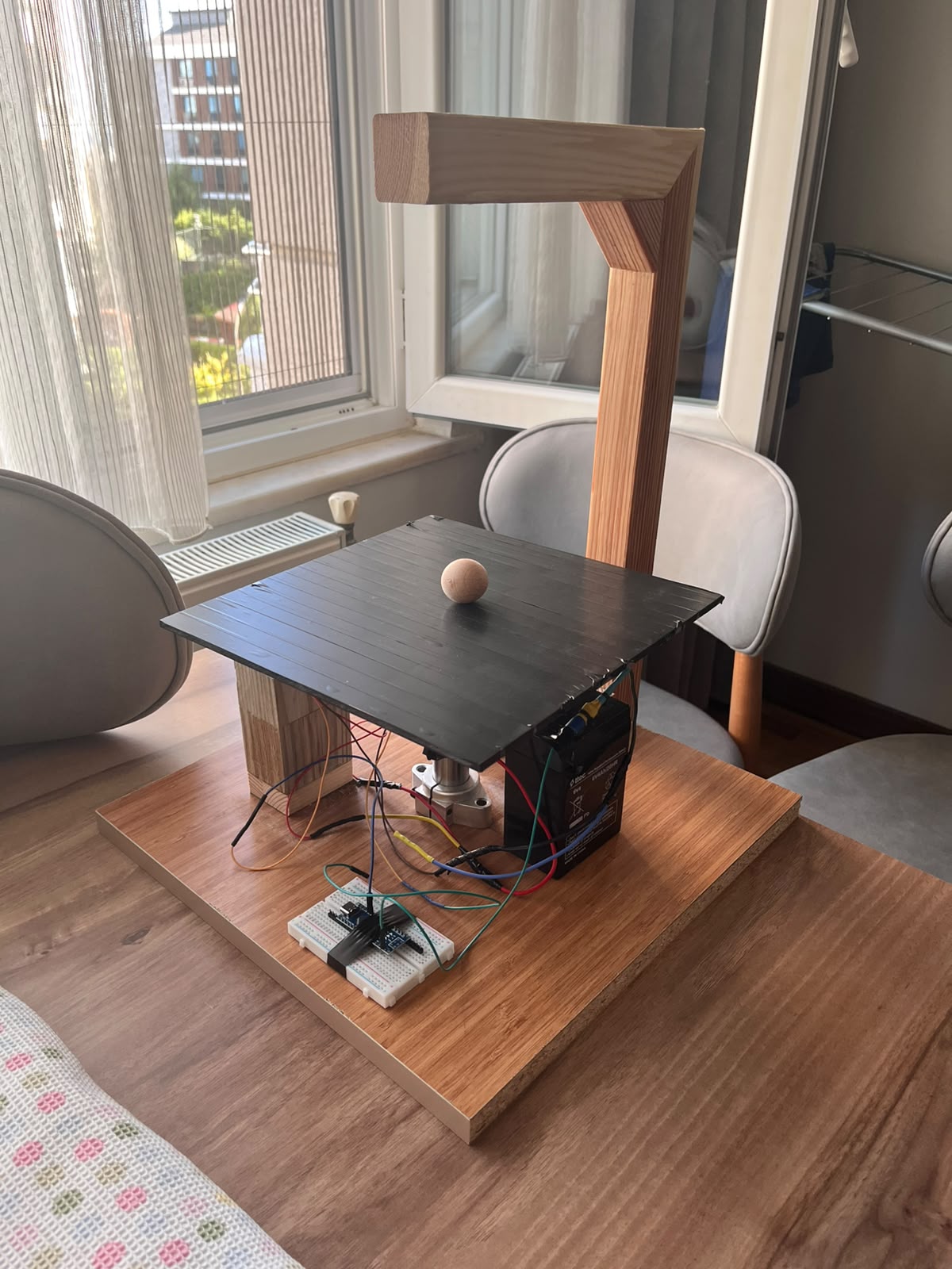 Ball balancing table, build photo 2